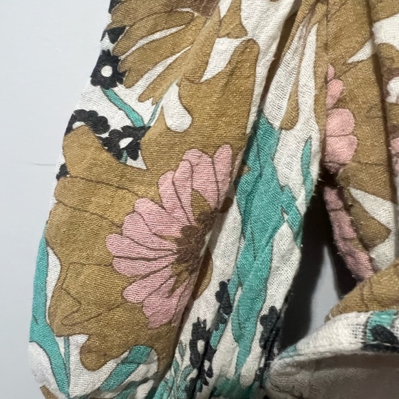 Little Creative Factory Hawaii Wrap Top Shirt Girls 8-9 Floral Cotton Crop - Picture 5 of 6